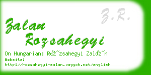 zalan rozsahegyi business card